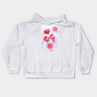 Five Red Flowers Kids Hoodie